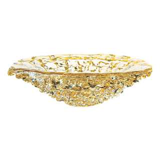 Aurum Round Gold Glass Bowl
