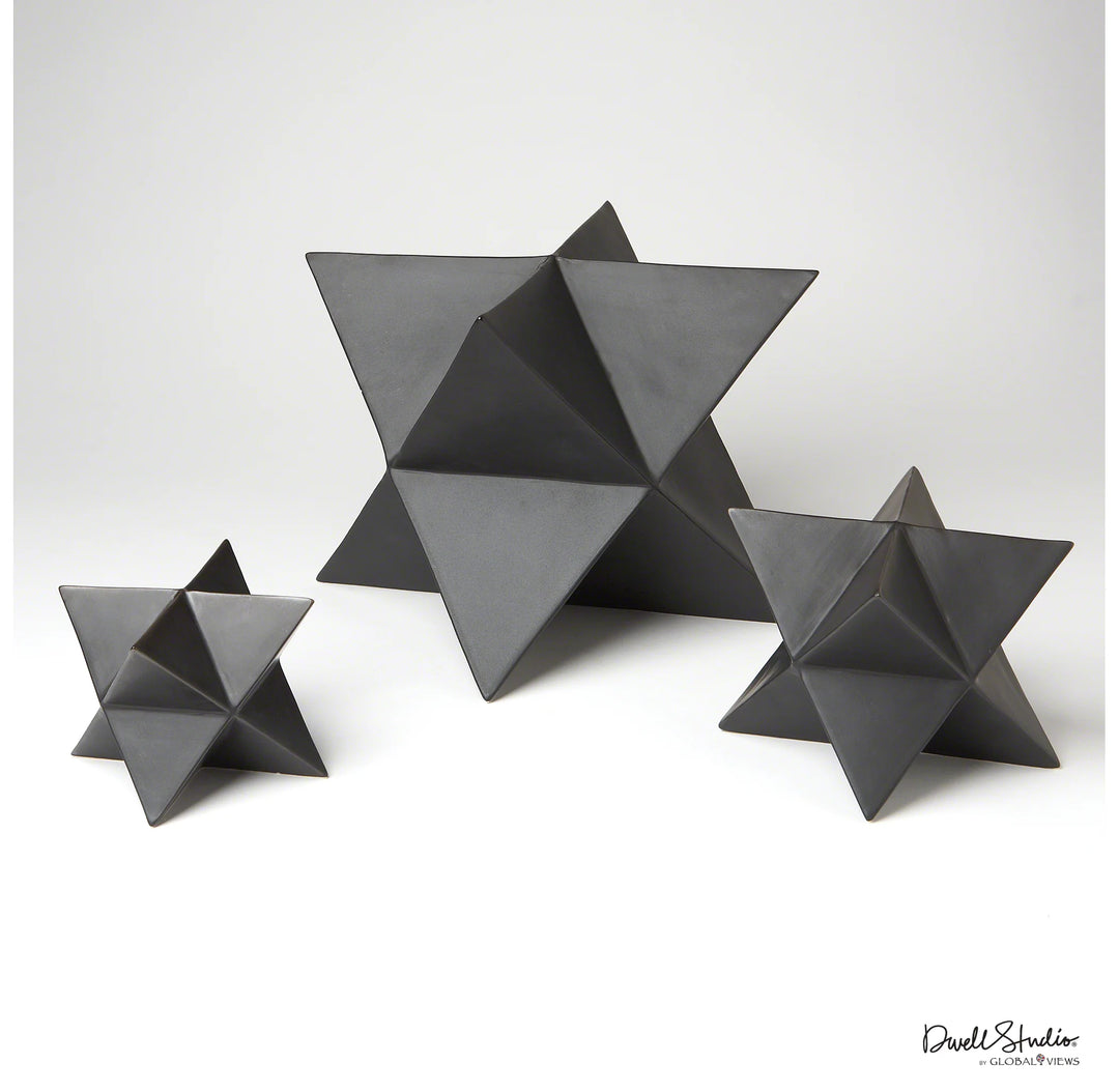 Set of 3 Star Objet - Black
