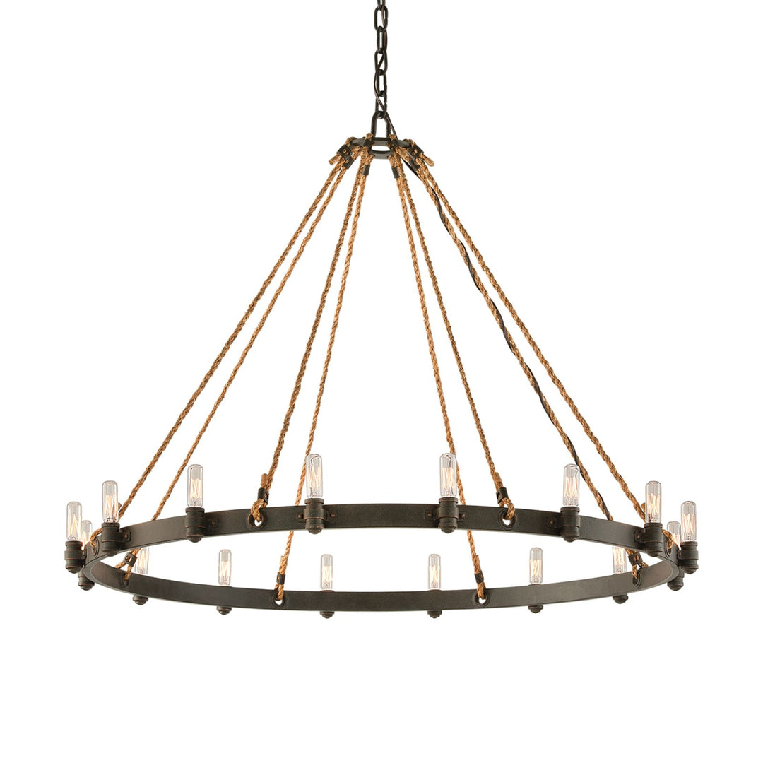 Pike Place 16 Light Shipyard Bronze Chandelier Ceiling Light