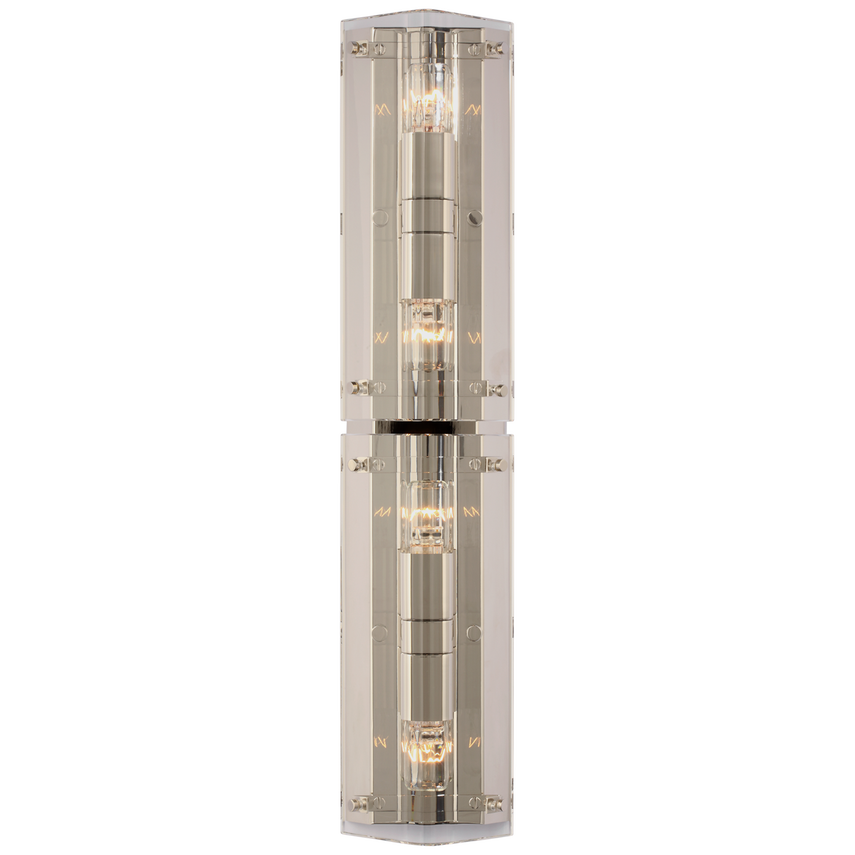 Clayton 25" Sconce in Crystal and Polished Nickel