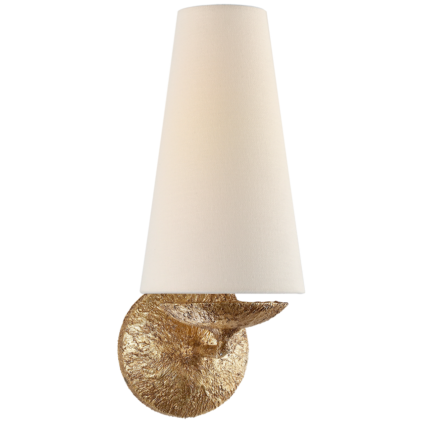 Fontaine Single Sconce in Gilded Plaster