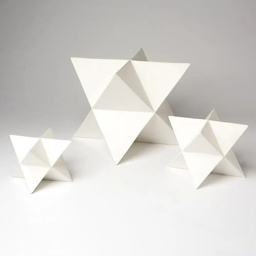 Set of 3 Star Objet - Matte White