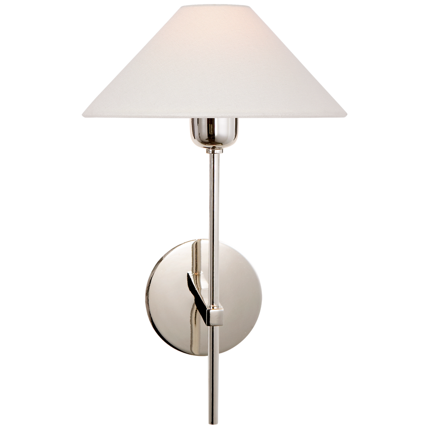 Hackney Single Sconce in Polished Nickel