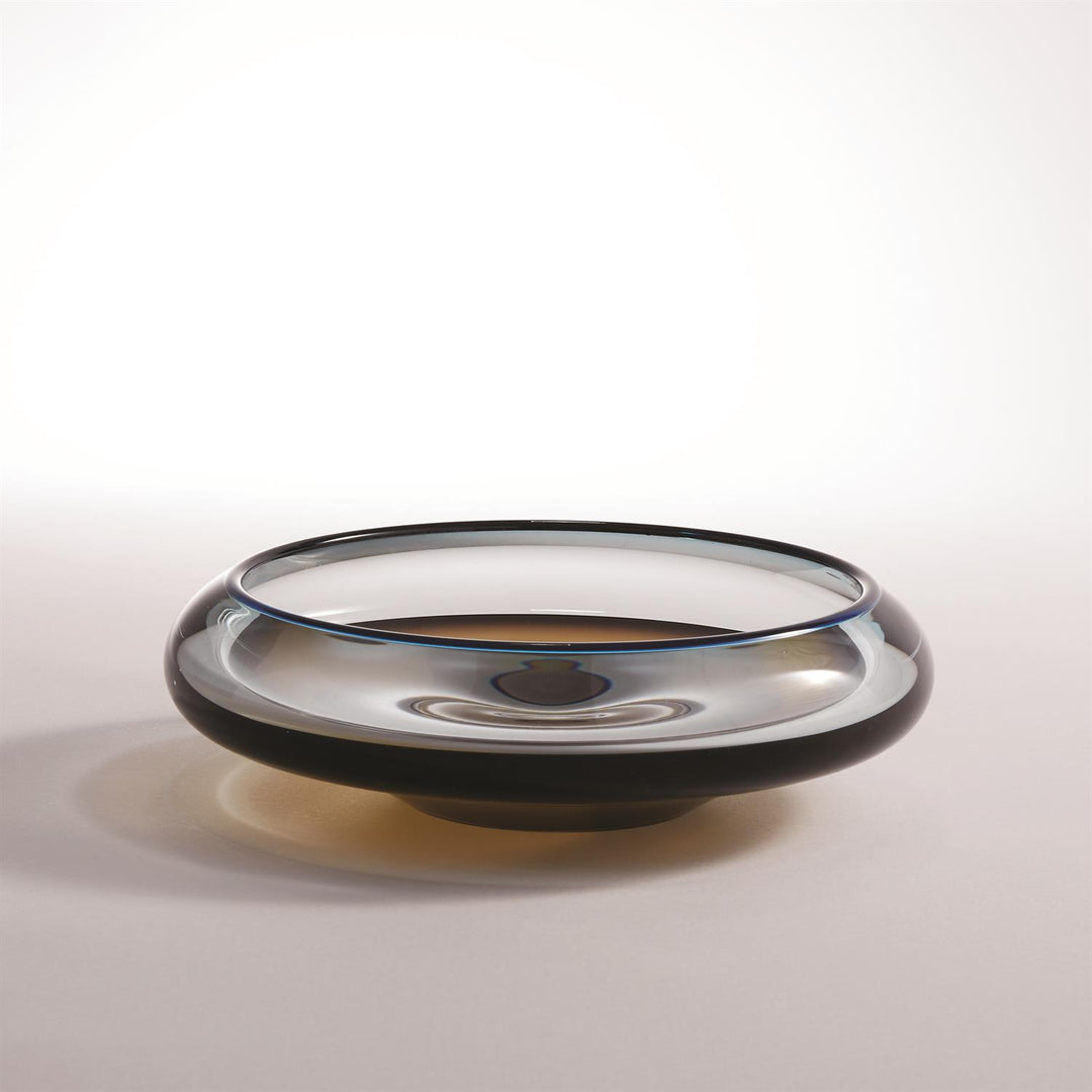 Rolled Lip Bowl - Turquoise/Beige