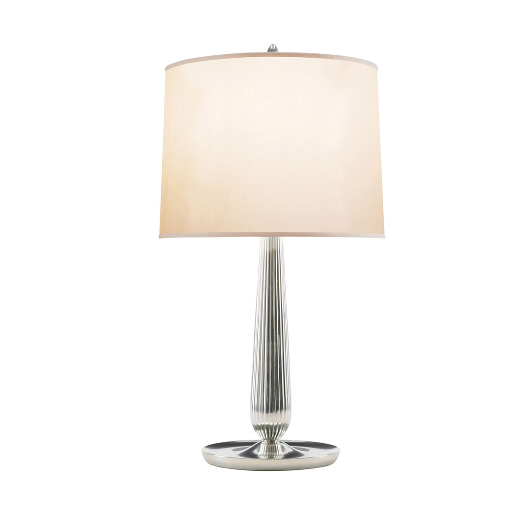 Coupe Table Lamp in Soft Silver with Shade