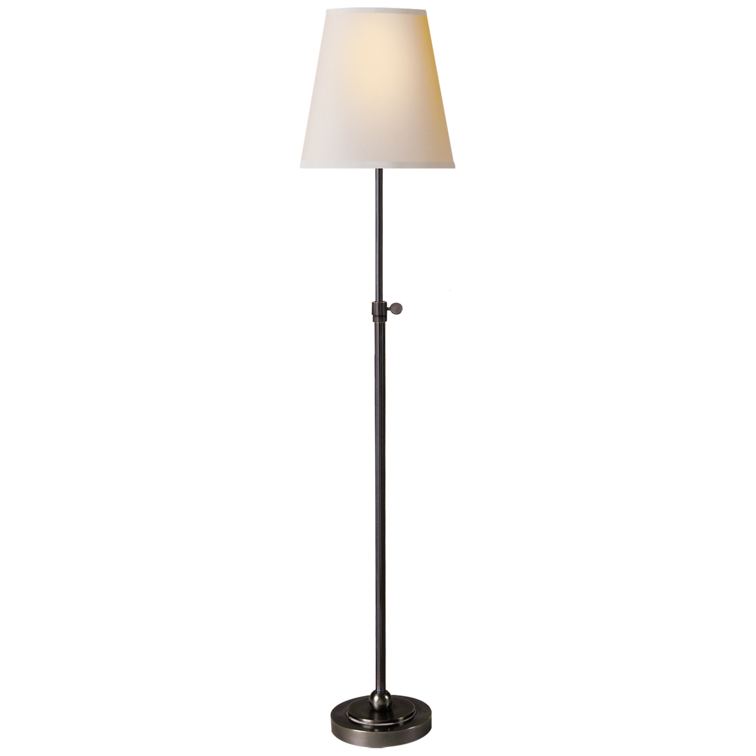 Bryant Table Lamp in Hand-Rubbed Bronze with Linen Shade