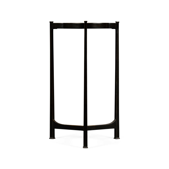 Églomisé &amp; Bronze Iron Trefoil Lamp Table