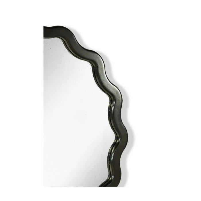 Keste Round Mirror in Faux Bronze