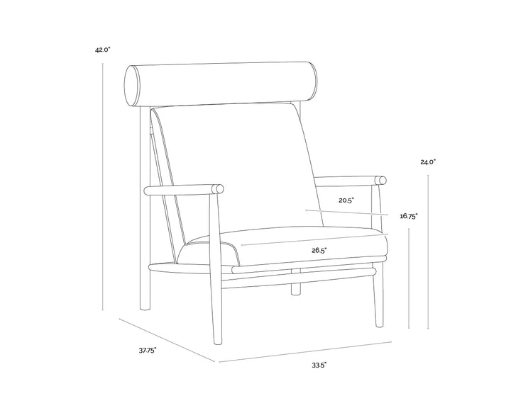 Biko Lounge Chair - Black Leather
