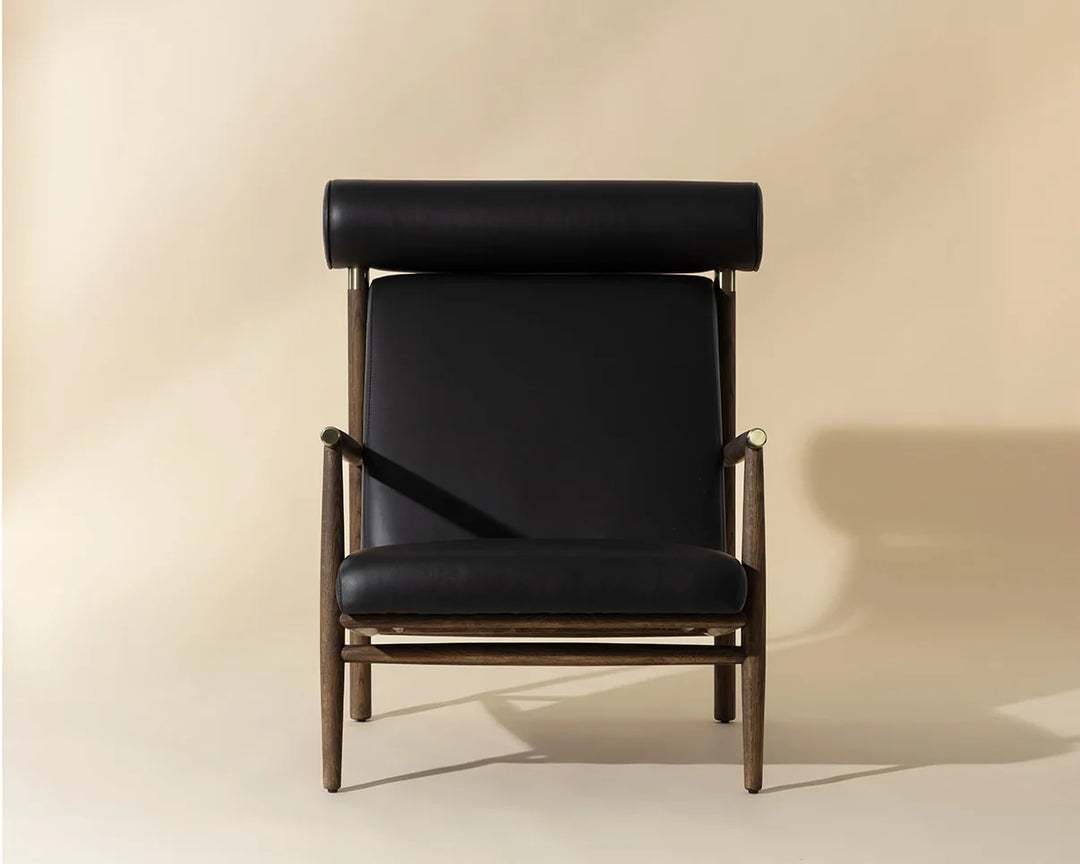 Biko Lounge Chair - Black Leather