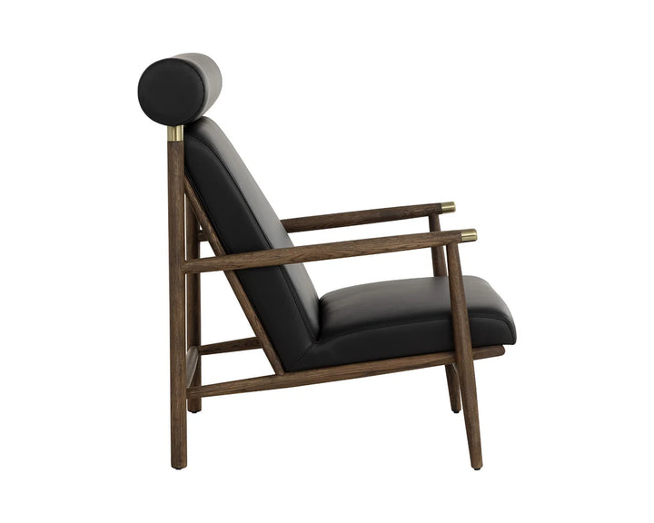 Biko Lounge Chair - Black Leather
