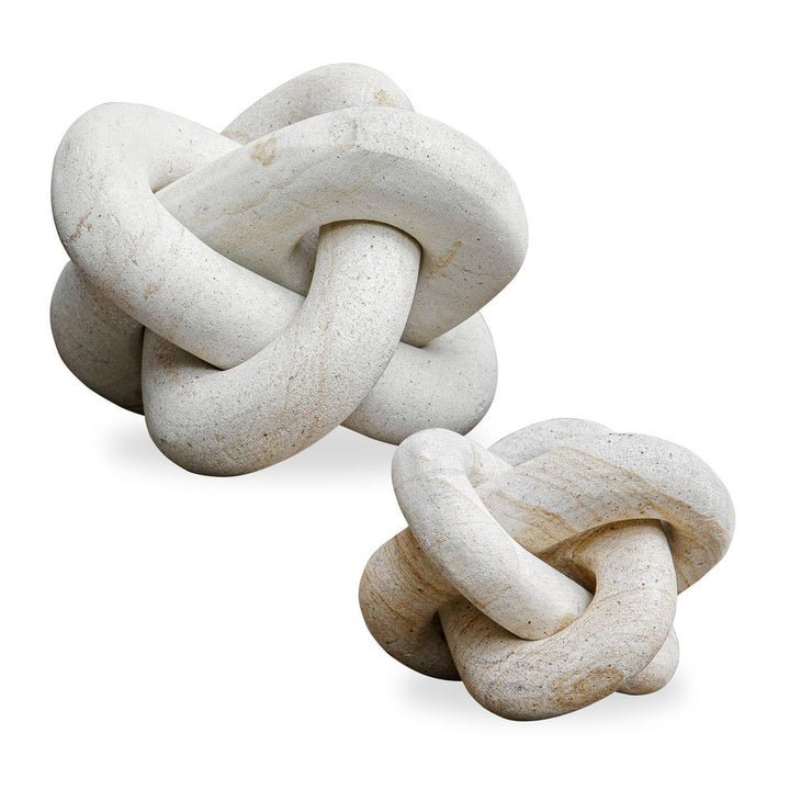 Limestone Link Indoor/Outdoor Sculptures - Set of 2