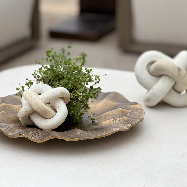 Limestone Link Indoor/Outdoor Sculptures - Set of 2