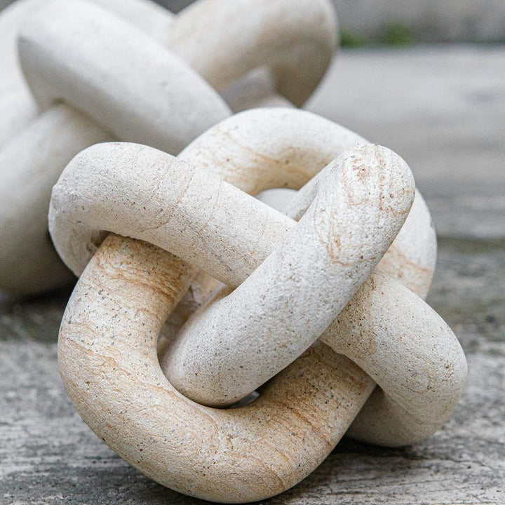 Limestone Link Indoor/Outdoor Sculptures - Set of 2