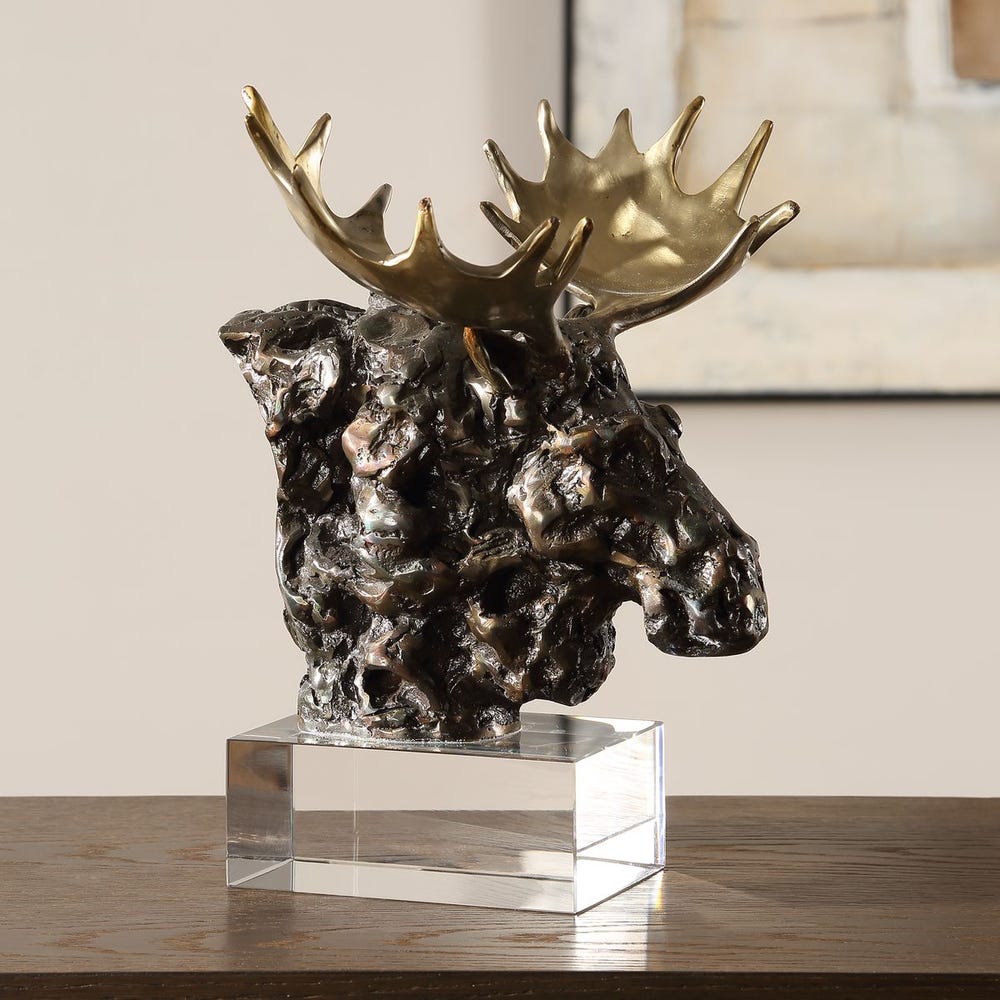Moose Bust Sculpture
