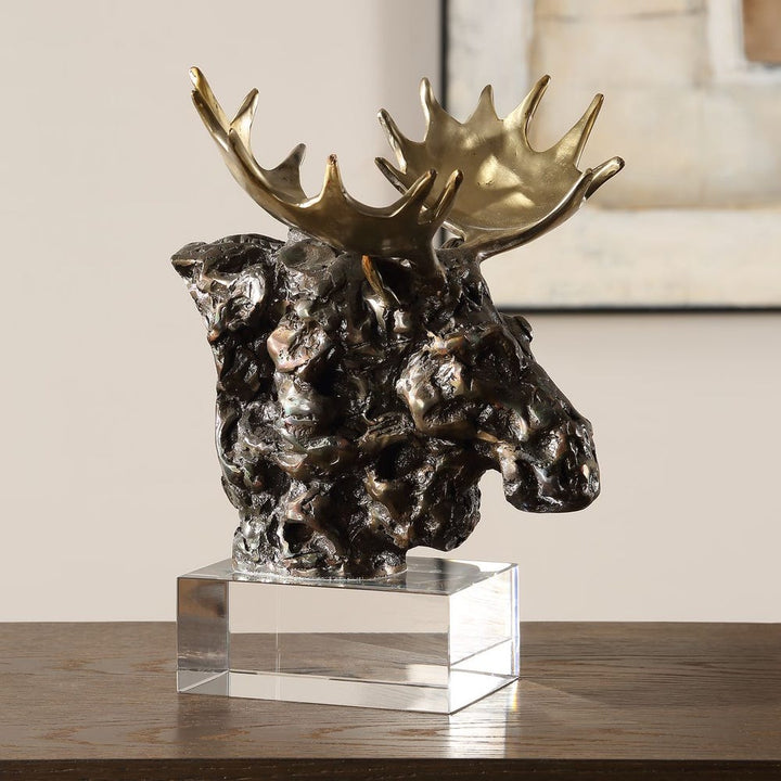 Moose Bust Sculpture