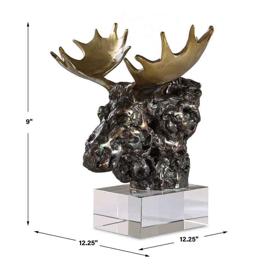 Moose Bust Sculpture