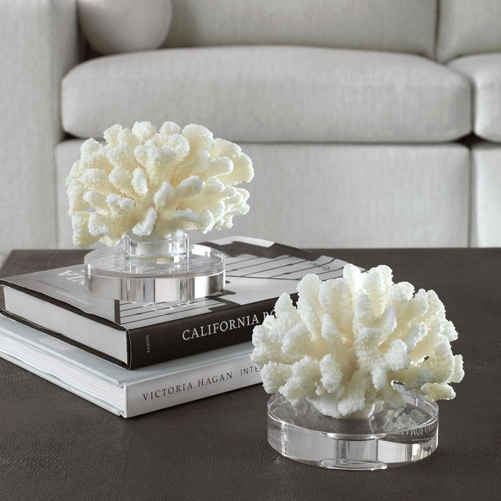 Hard Coral Sculpture - Set of 2