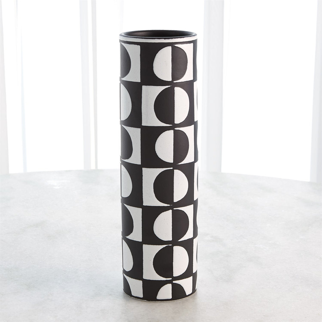 Black/White Circles Vase - Large