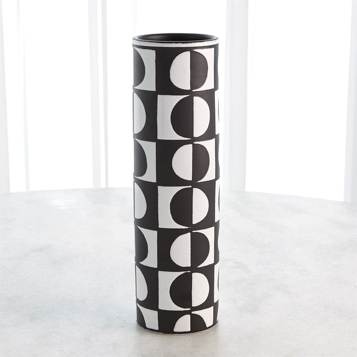 Black/White Circles Vase - Large