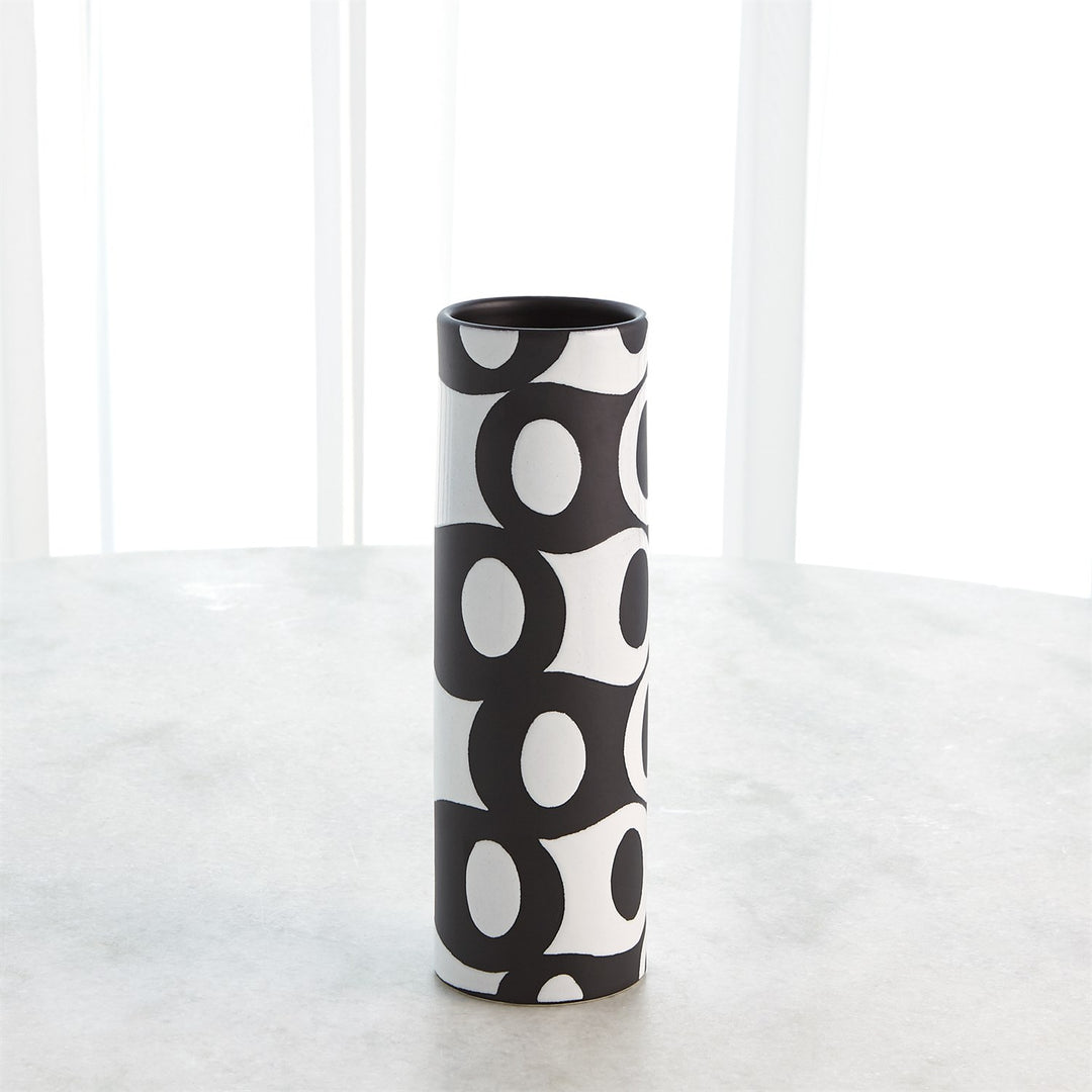 Black/White Circles Vase - Small