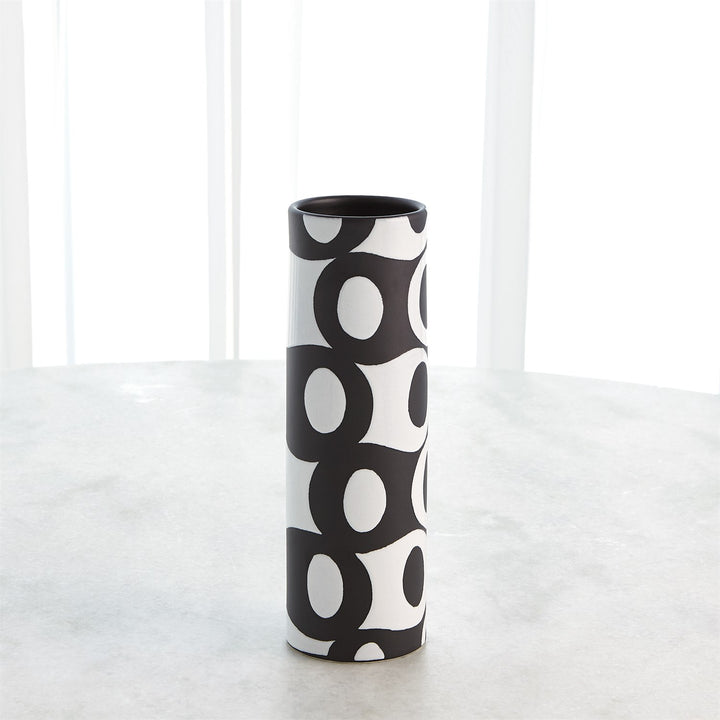 Black/White Circles Vase - Small