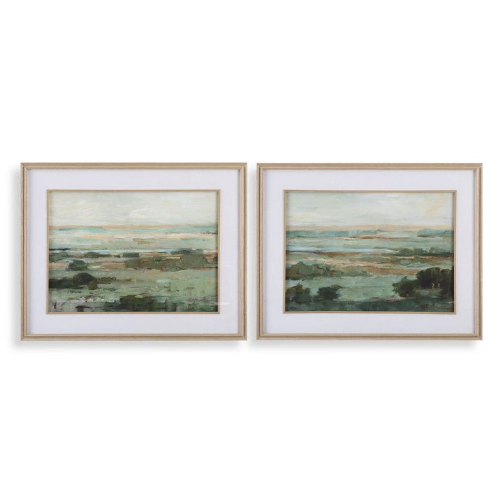 Warm Valley Framed Prints - Set of 2