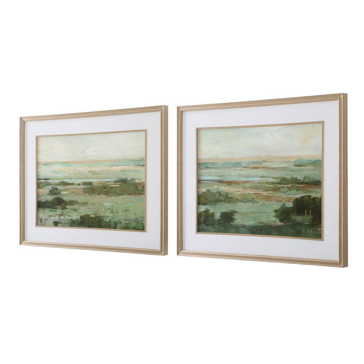 Warm Valley Framed Prints - Set of 2