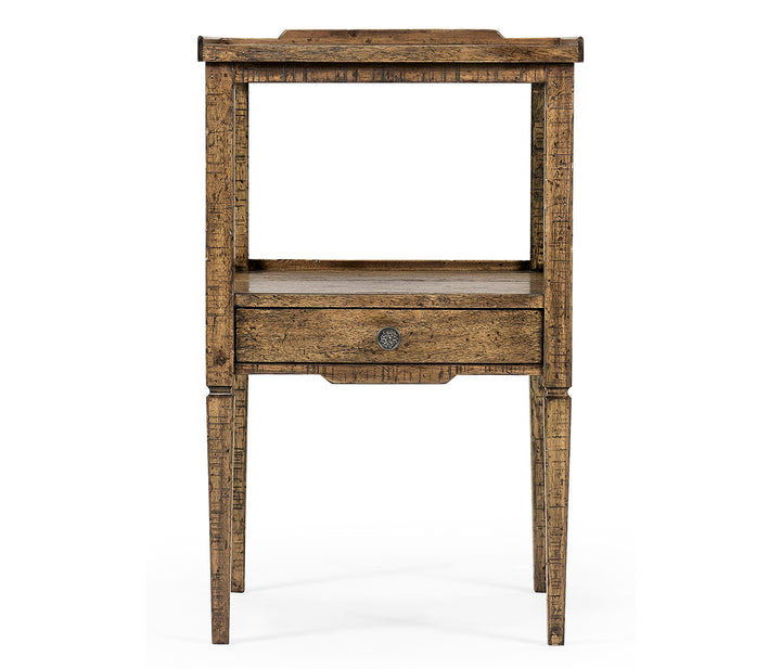 Casual Square Lamp Table - Driftwood Finish