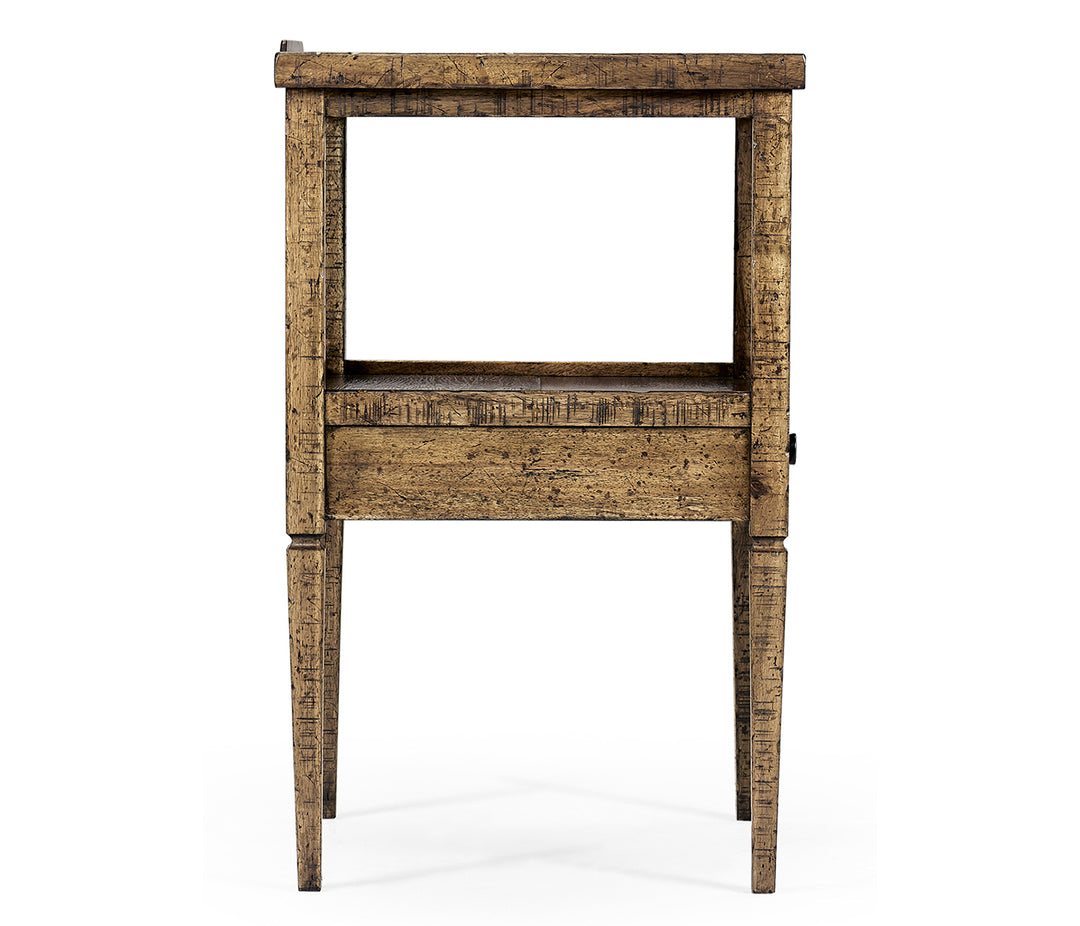 Casual Square Lamp Table - Driftwood Finish