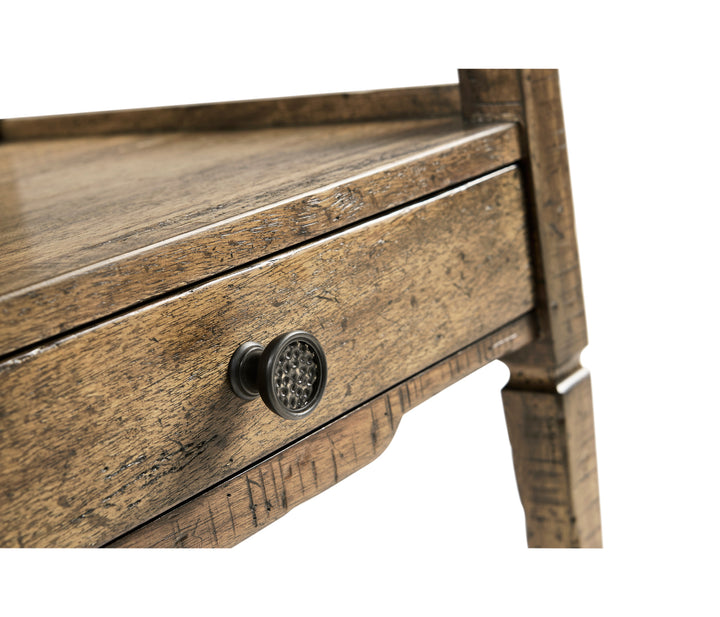 Casual Square Lamp Table - Driftwood Finish