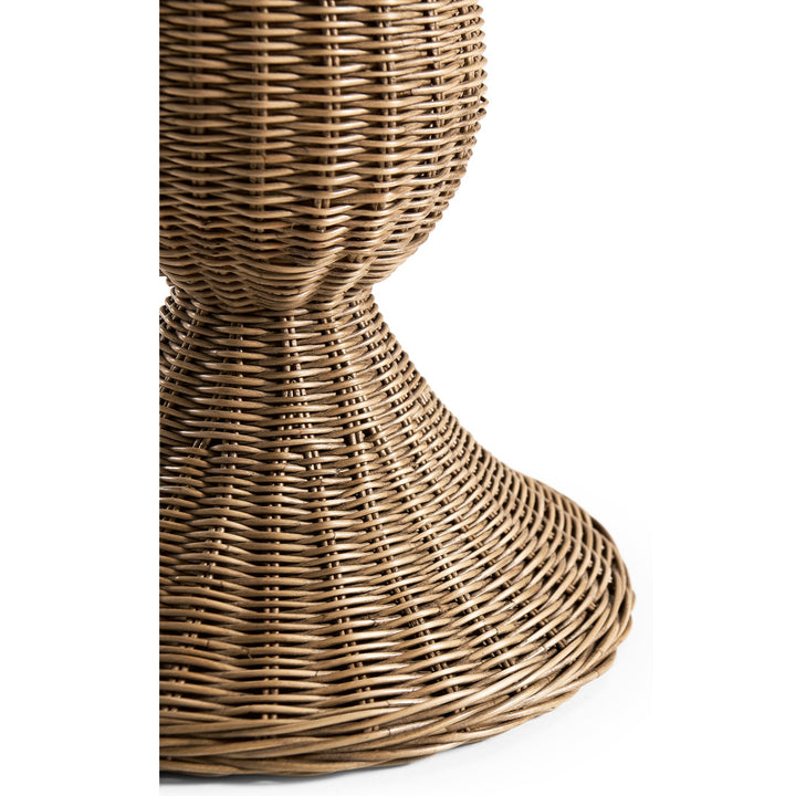 Palm Court Round Travertine Accent Table