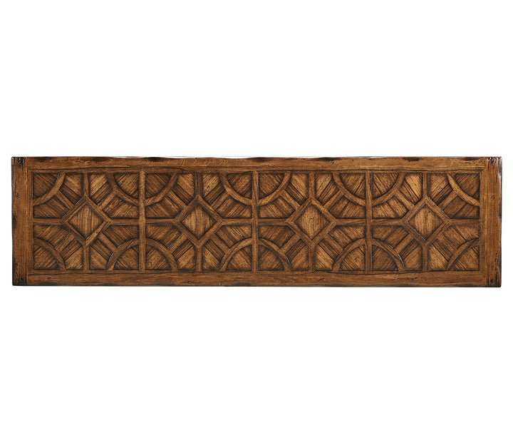 Argentinian Walnut Parquetry & Iron Console