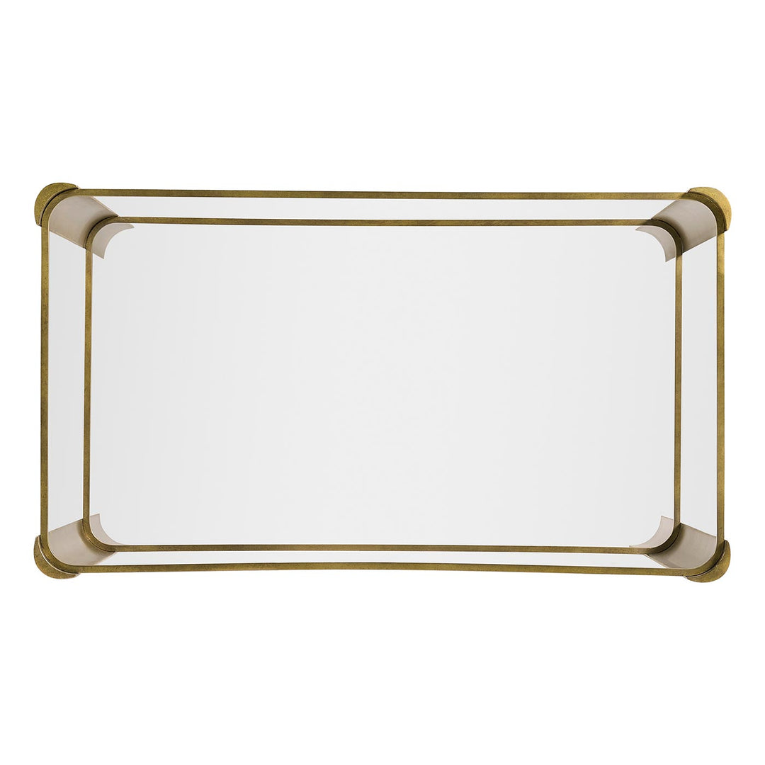 Avant Garde Brass &amp; Glass End Table