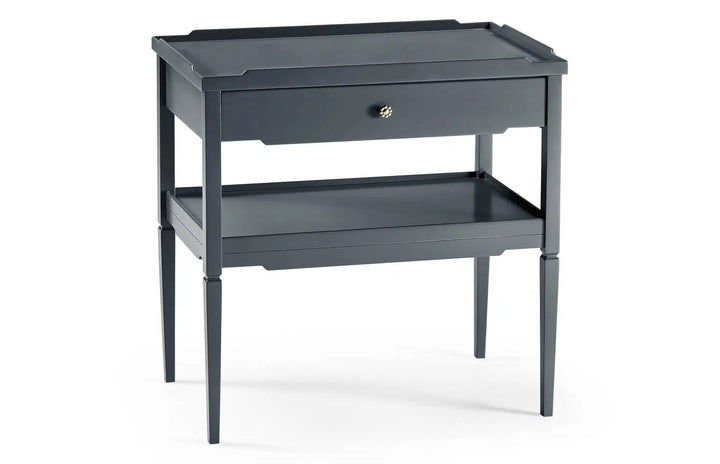Remanence Rectangular Side Table in Hale Navy
