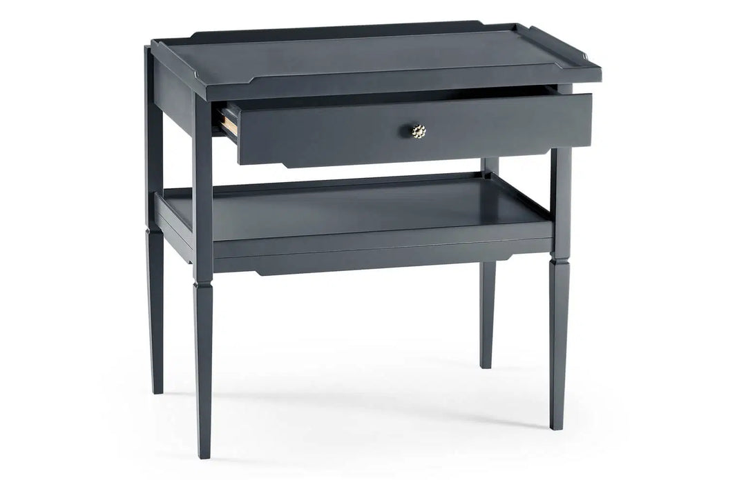 Remanence Rectangular Side Table in Hale Navy