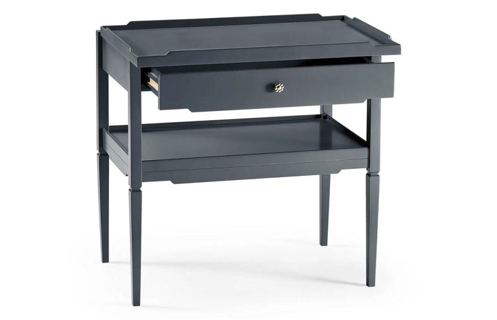 Remanence Rectangular Side Table in Hale Navy