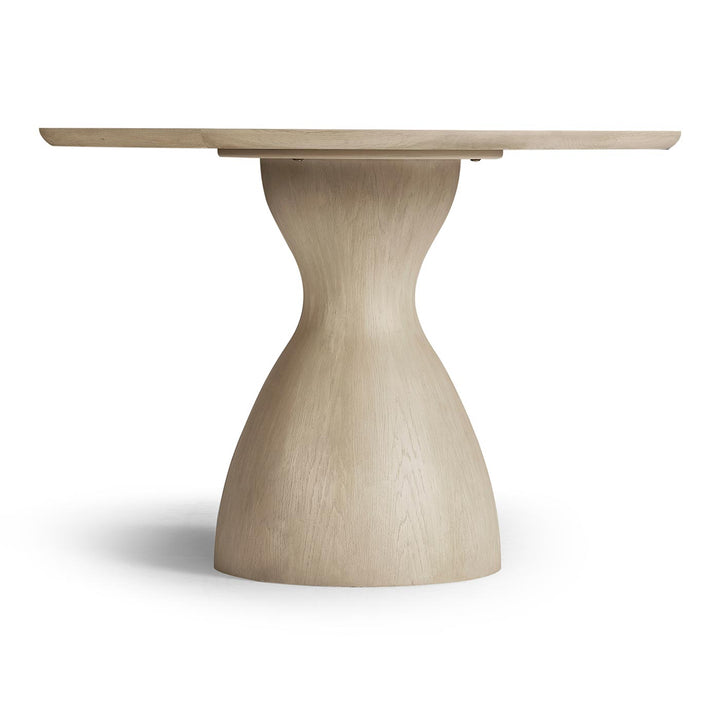 Seamount Oak Pedestal Table with Wood Top