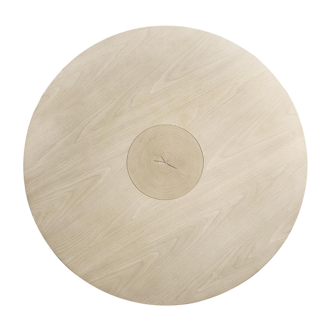 Seamount Oak Pedestal Table with Wood Top