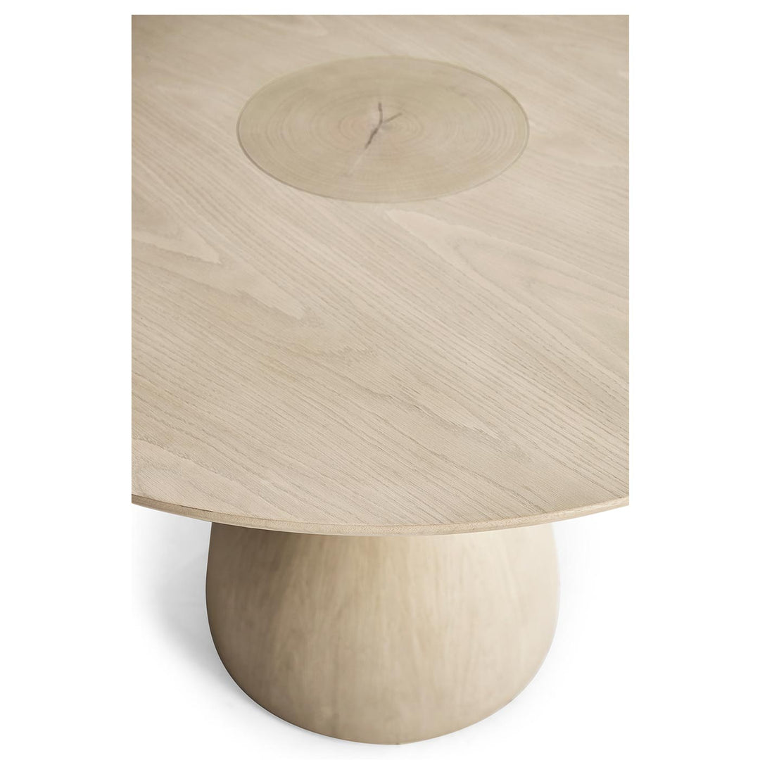 Seamount Oak Pedestal Table with Wood Top