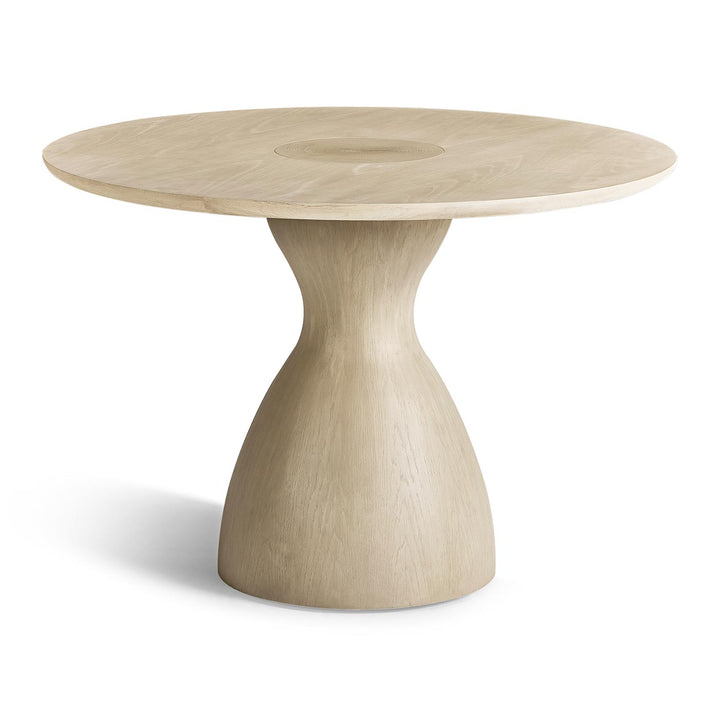 Seamount Oak Pedestal Table with Wood Top