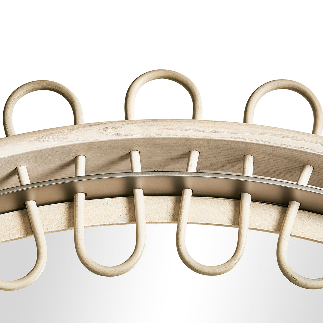 Vorticity Oval Rattan Mirror