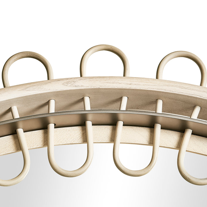 Vorticity Oval Rattan Mirror