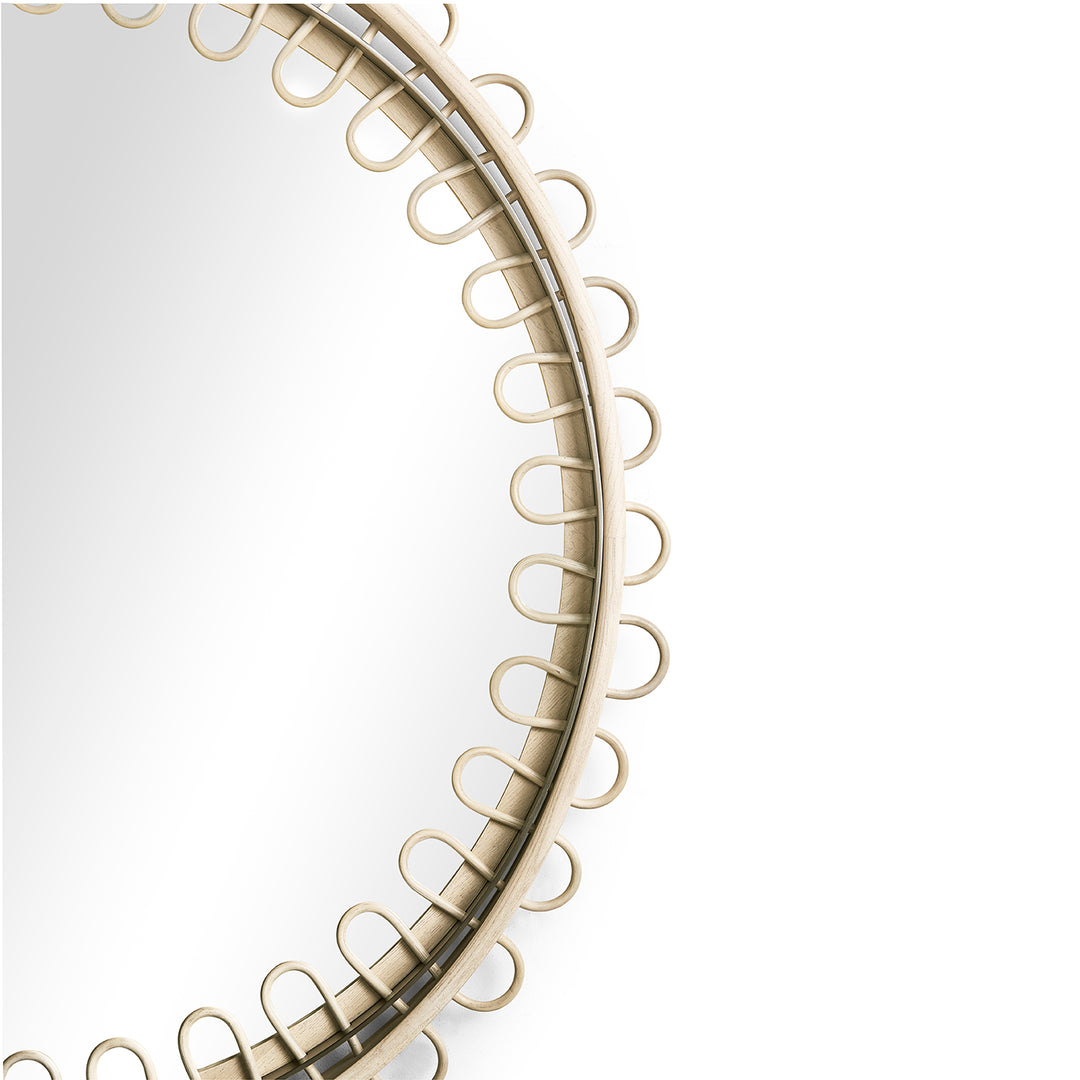 Vorticity Oval Rattan Mirror