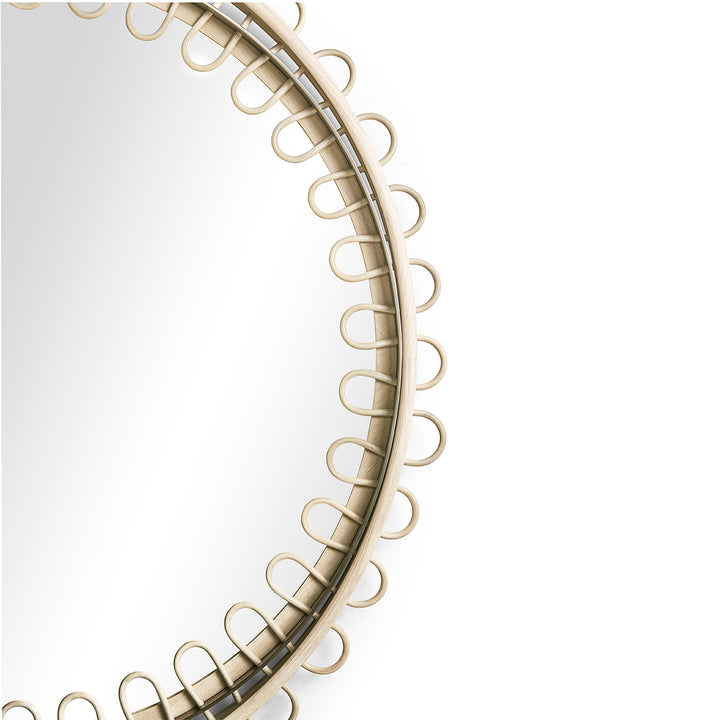 Vorticity Oval Rattan Mirror