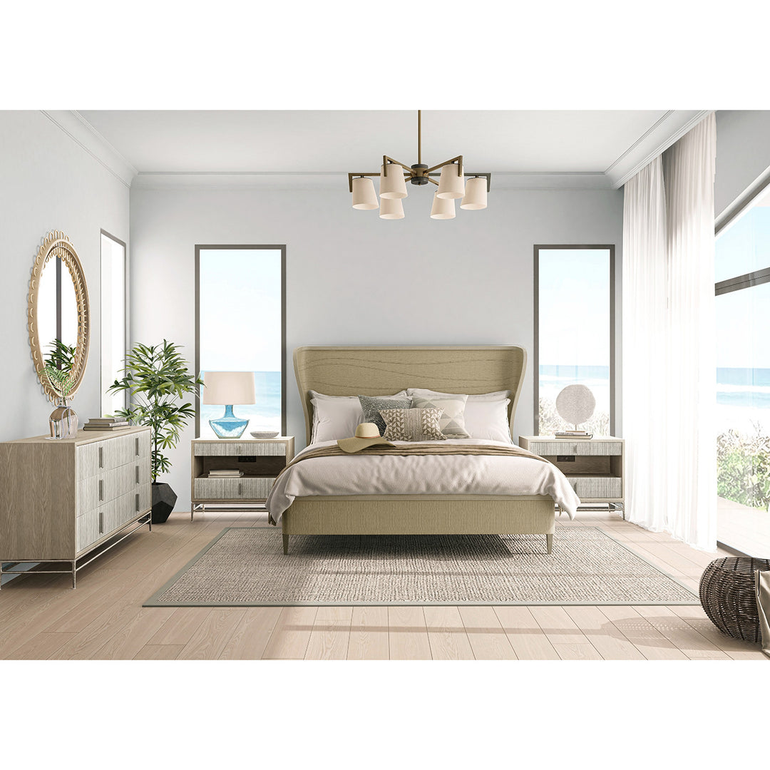 Vorticity Oval Rattan Mirror