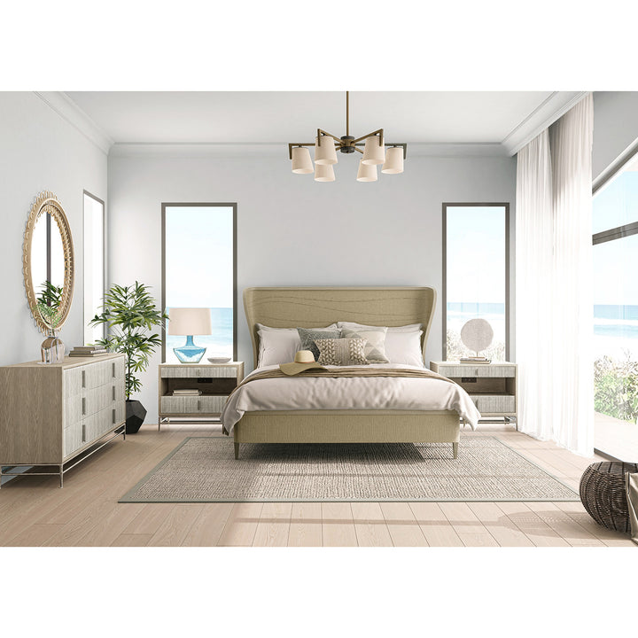 Vorticity Oval Rattan Mirror
