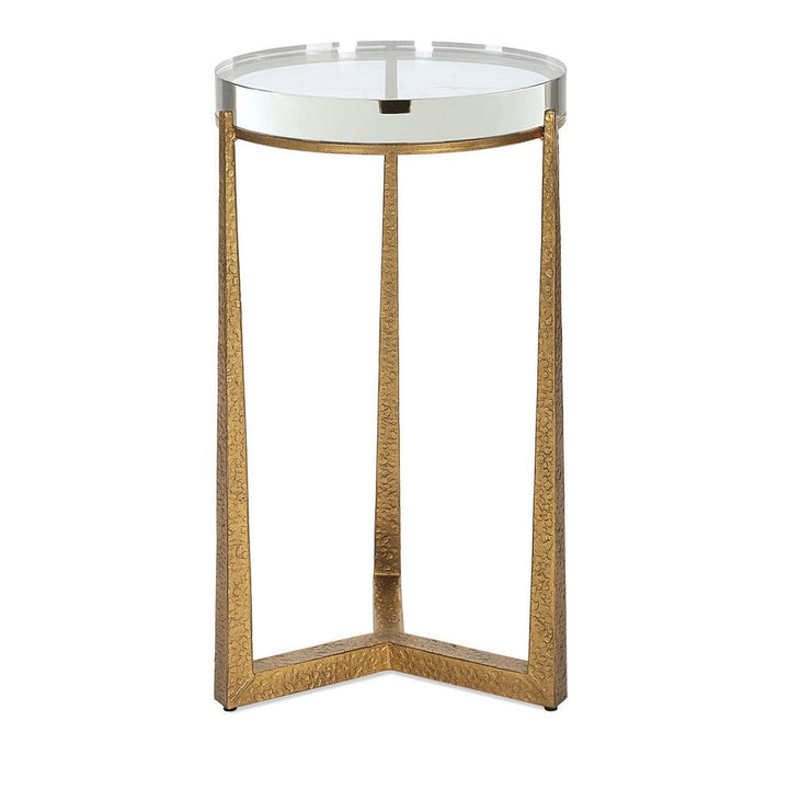 Midas Round Accent Table - Gold