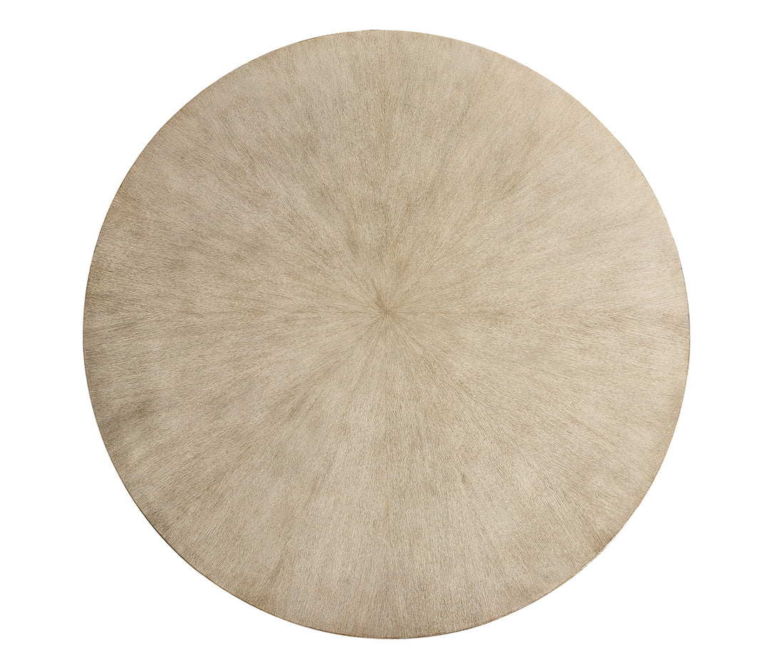 Lacock 70" Venetian White Oak Dining Table with Silver Gilding