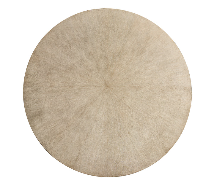 Lacock 70" Venetian White Oak Dining Table with Silver Gilding